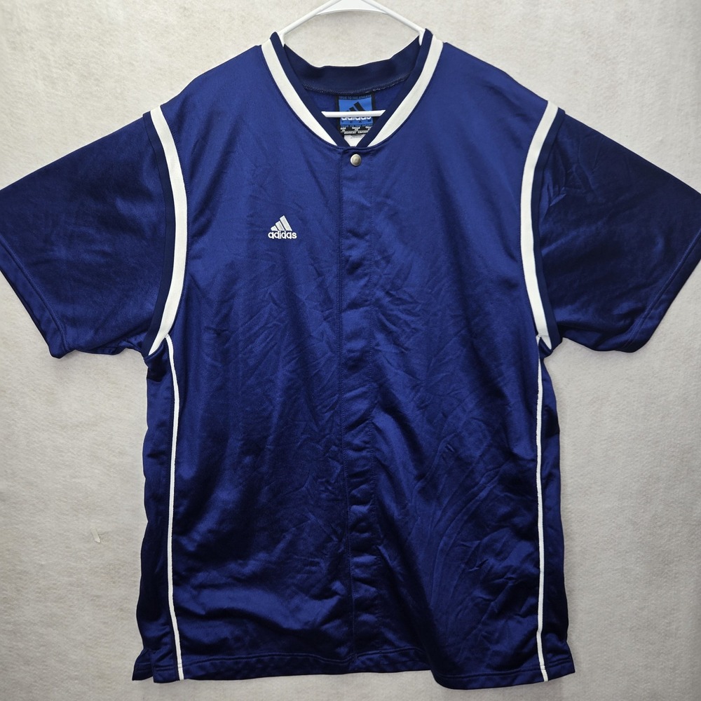Adidas Team Buttom Up Track‎ Basketball Warm Up Mens Size XLarge Blue Polyester